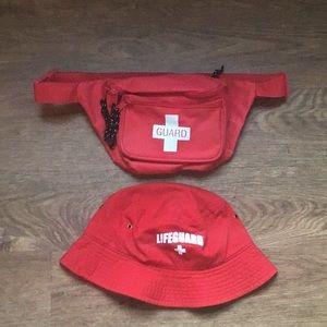 Lifeguard Bucket Hat and Belt Bag